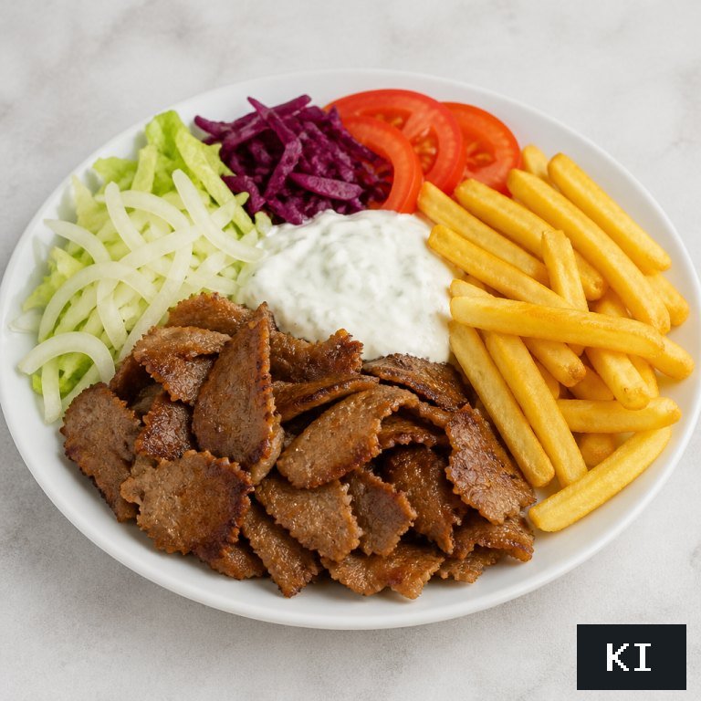 Kebap Teller mit Pommes