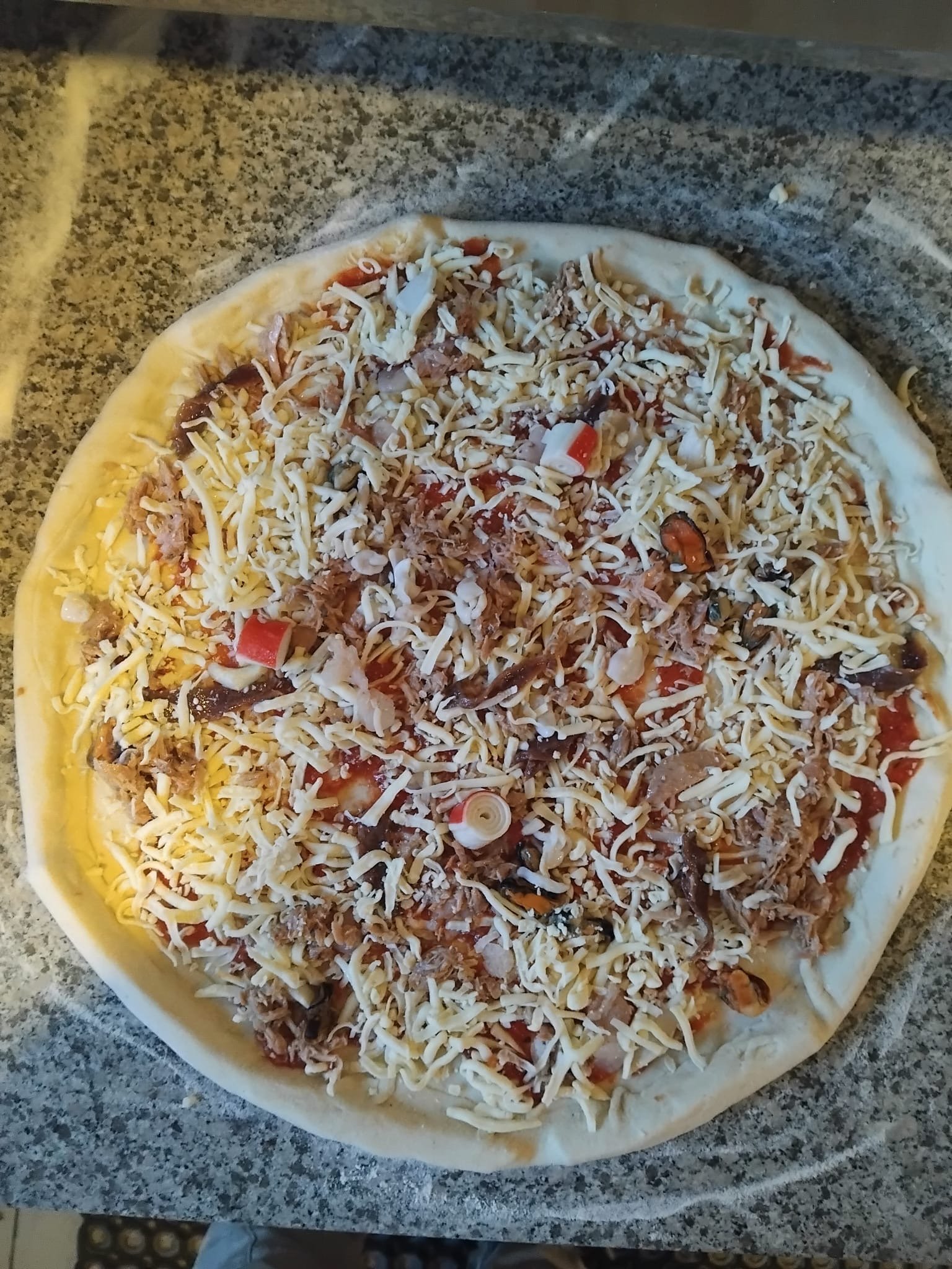 American Pizza 40 cm mit doppeltem Boden